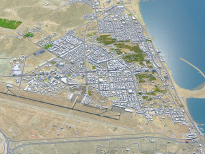 Fujairah city uae 20km 3D Модель