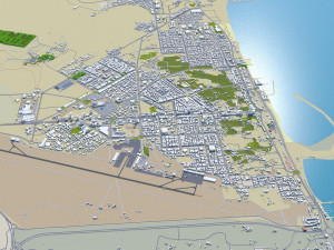 Fujairah city uae 20km 3D Модель
