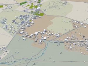 Fujairah city uae 20km 3D Модель