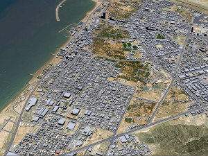 Fujairah city uae 20km 3D Модель