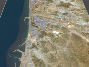 Fujairah city uae 20km 3D Модель