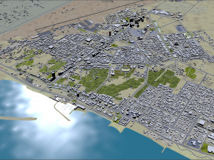Fujairah city uae 20km 3D Модель