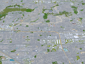 fullerton city california usa 20km 3Dモデル