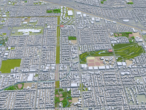 fullerton city california usa 20km 3Dモデル