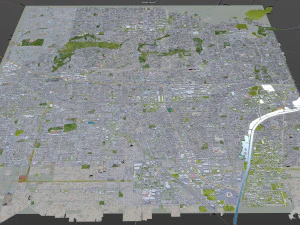 fullerton city california usa 20km 3D Model