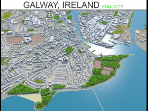 galway city republic of ireland 20km Modelo 3D