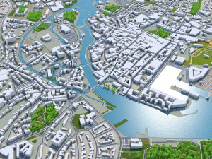 galway city republic of ireland 20km 3D Model