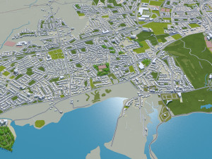galway city republic of ireland 20km 3D Model