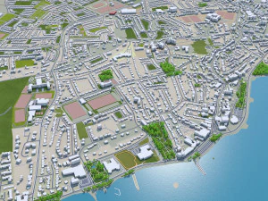 galway city republic of ireland 20km 3D Model