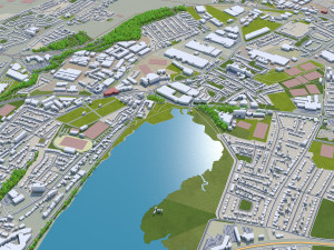 galway city republic of ireland 20km 3D Model