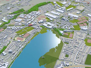 galway city republic of ireland 20km 3D Model