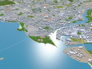 galway city republic of ireland 20km 3D Model