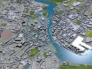 galway city republic of ireland 20km 3D Model