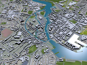 galway city republic of ireland 20km 3D Model