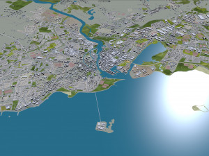 galway city republic of ireland 20km 3D Model