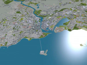 galway city republic of ireland 20km 3D Model