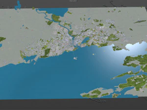 galway city republic of ireland 20km 3D Model