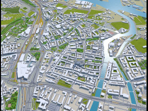 gdansk city poland 60km 3D Модель