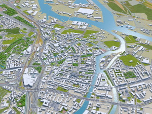 gdansk city poland 60km 3D Модель