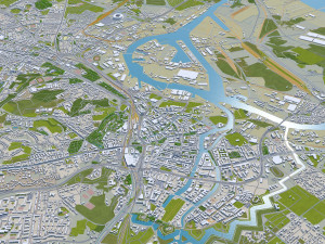 gdansk city poland 60km 3D Модель