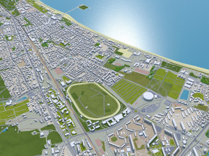 gdansk city poland 60km 3D Модель