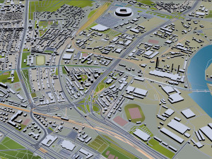 gdansk city poland 60km 3D Модель