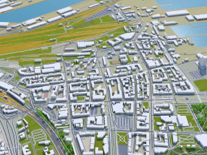 ग्डिनिया शहर पोलैंड 40 किमी 3D मॉडल