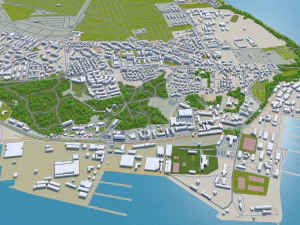 ग्डिनिया शहर पोलैंड 40 किमी 3D मॉडल