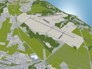 ग्डिनिया शहर पोलैंड 40 किमी 3D मॉडल