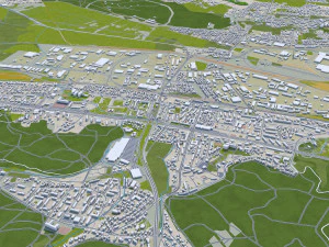 ग्डिनिया शहर पोलैंड 40 किमी 3D मॉडल