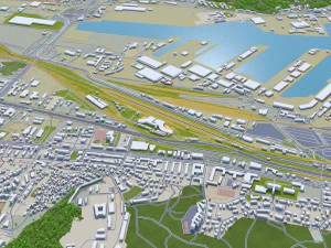 ग्डिनिया शहर पोलैंड 40 किमी 3D मॉडल