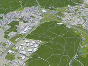 ग्डिनिया शहर पोलैंड 40 किमी 3D मॉडल