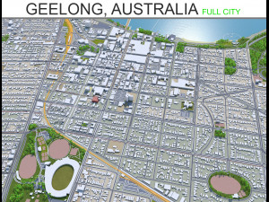 geelong city australia 30km 3D Model