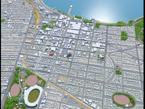 geelong city australia 30km 3D Model
