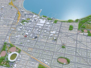 geelong city australia 30km 3D Model