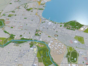 geelong city australia 30km 3D Model