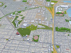 geelong city australia 30km 3D Model