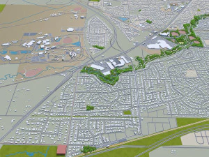 geelong city australia 30km 3D Model