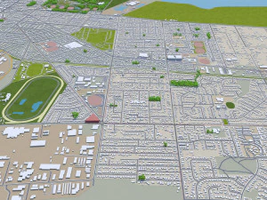 geelong city australia 30km 3D Model