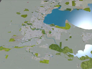 geelong city australia 30km 3D Model