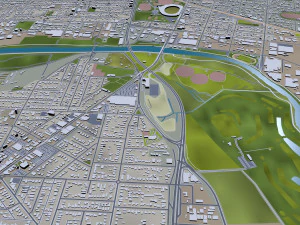 geelong city australia 30km 3D Model