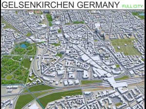 cidade de gelsenkirchen alemanha 30 km Modelo 3D