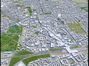 gelsenkirchen city germany 30km 3D 模型