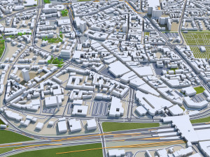 gelsenkirchen city germany 30km 3D 模型