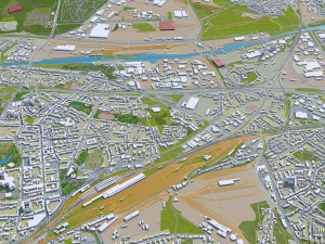 gelsenkirchen city germany 30km 3D 模型