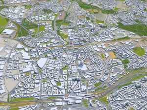 gelsenkirchen city germany 30km 3D 模型