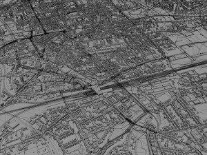 gelsenkirchen city germany 30km 3D 模型