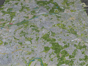 gelsenkirchen city germany 30km 3D 模型