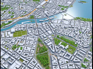 geneva city switzerland 20km 3D Model