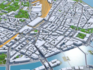 geneva city switzerland 20km 3D Model